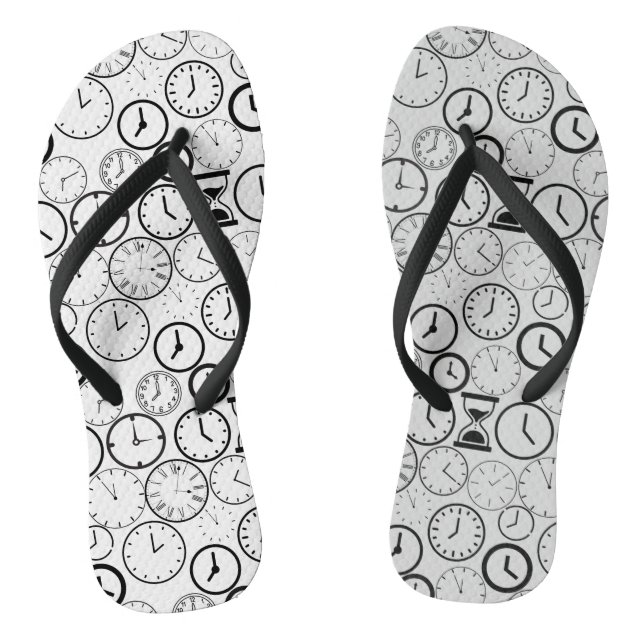 What time is it.wx4 L Grey BG Thongs (Footbed)