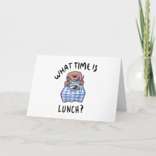 What time is lunch card