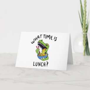 What time is lunch card