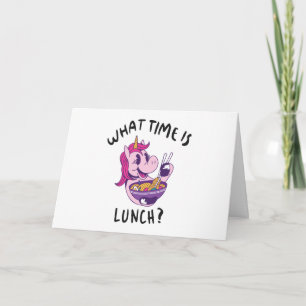 What time is lunch card