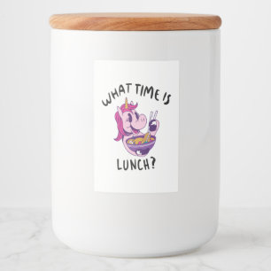 What time is lunch food label
