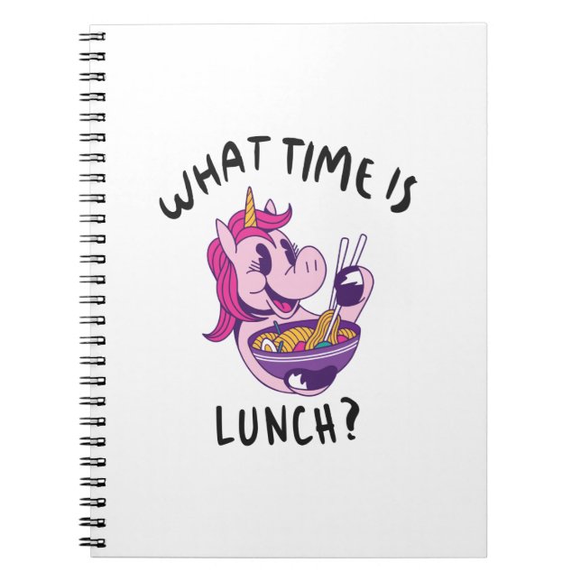 What time is lunch notebook (Front)