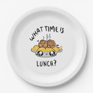What Time Is Lunch Paper Plate