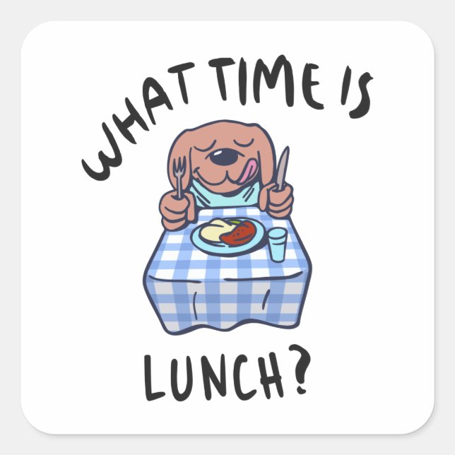 What time is lunch square sticker (Front)