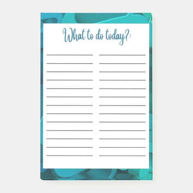 WHAT TO DO LIST: POST-IT NOTES (Front)