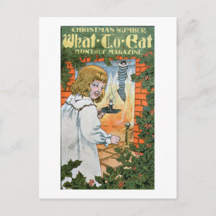 'What To Eat Magazine, Christmas Number' (colour l Holiday Postcard