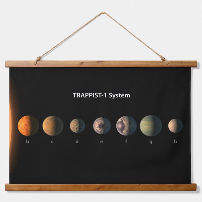 What Trappist-1's Seven Planets Might Look Like. Hanging Tapestry (Front)