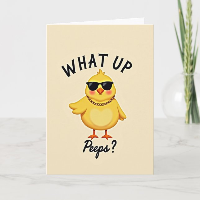 What Up Cool Chick Happy Card (Front)