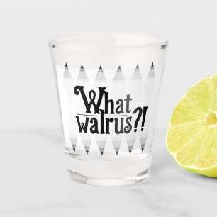WHAT WALRUS?! bachelorette argyle diamond Shot Glass