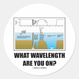 What Wavelength Are You On? (Electromagnetism) Classic Round Sticker