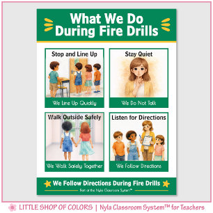 What We Do During Fire Drills Teacher Anchor Chart