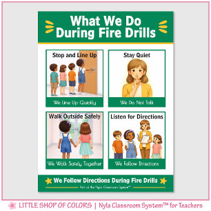 What We Do During Fire Drills Teacher Anchor Chart