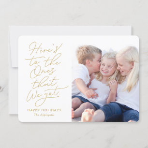 What We Got EDITABLE COLOR Holiday Photo Card