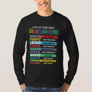 What We Learn From Black History African American  T-Shirt
