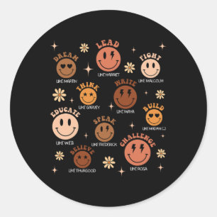 What We Learn From Black History Black Leader June Classic Round Sticker
