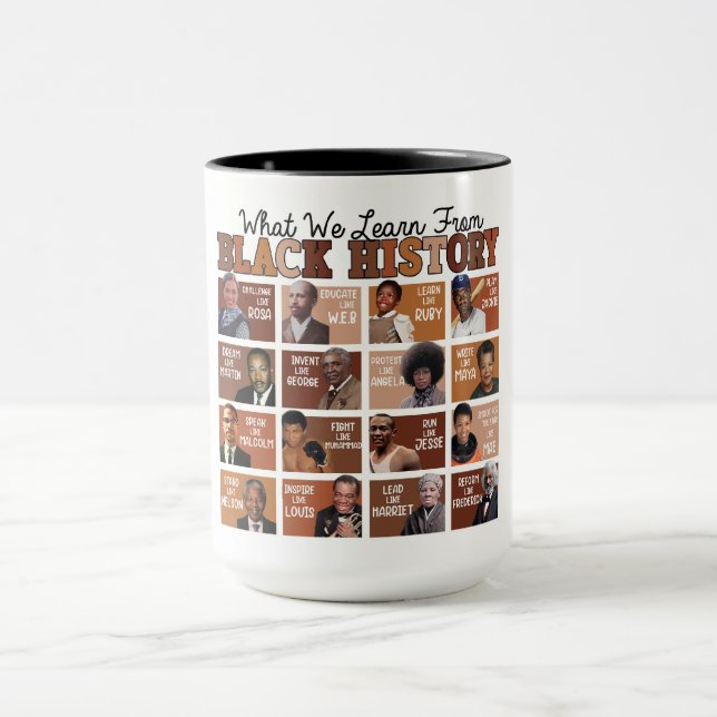 What We Learn from Black History Collage  Mug (Center)