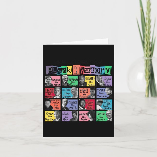 What We Learn From Black History Sticker  Card (Front)