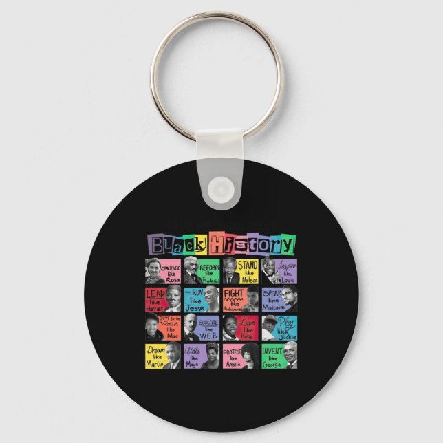 What We Learn From Black History Sticker  Key Ring (Front)