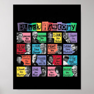 What We Learn From Black History Sticker Poster