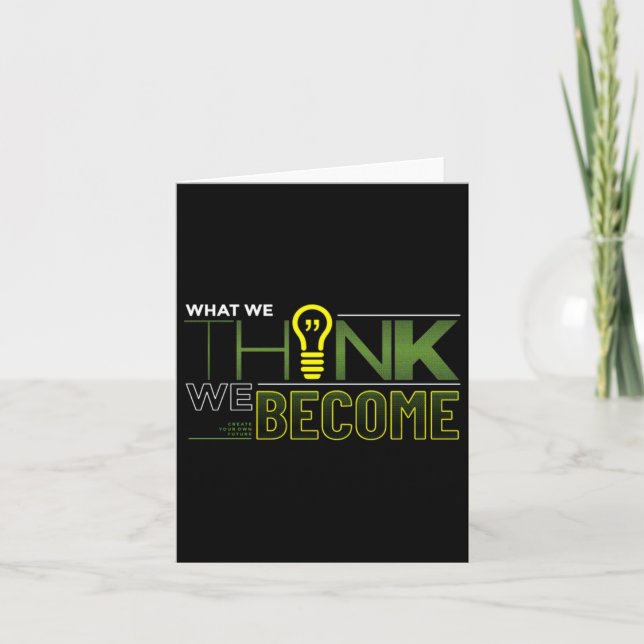 What We Think We Become Sticker  Card (Front)