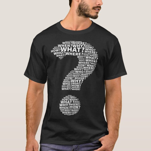 What Where I Question Mark Punctuation School Puzz T-Shirt (Front)