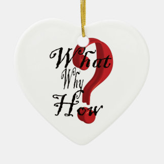 what why how Question Mark Ceramic Tree Decoration