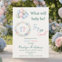 What Will Baby Be Floral Footprints Gender Reveal