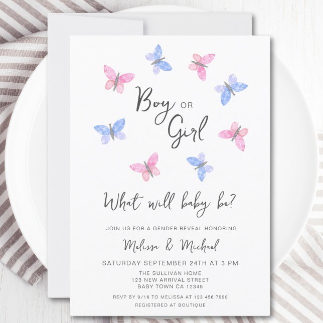 What Will Baby Be Gender Reveal Invitation (Creator Uploaded)