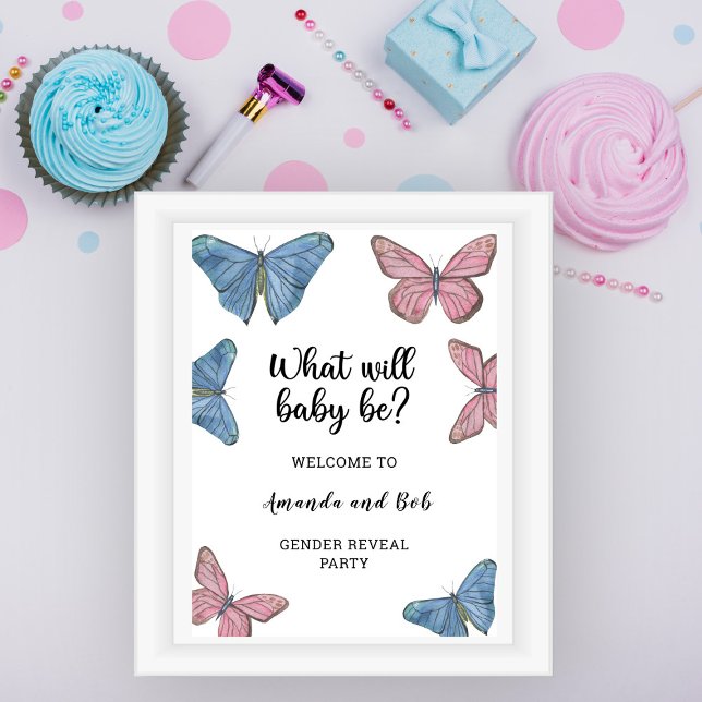 What will baby be gender reveal welcome poster (Creator Uploaded)