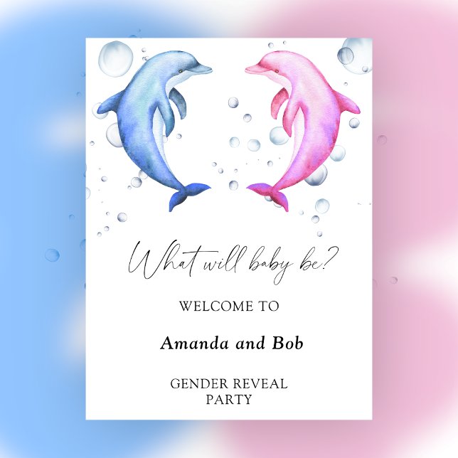 What will baby be gender reveal welcome poster (Creator Uploaded)