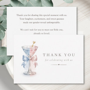 What Will Baby Be Modern Gender Reveal Thank You Card