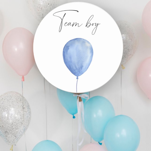 What will baby be team boy  classic round sticker (Creator Uploaded)