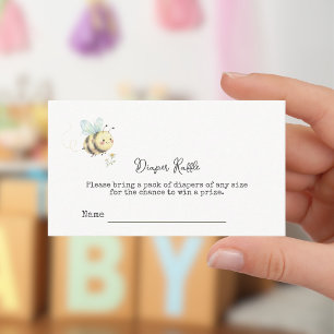 What Will Baby Bee? Gender Diaper Raffle Ticket Enclosure Card