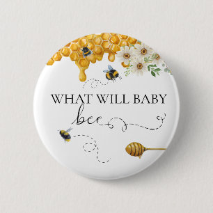 What will Baby Bee Gender Reveal honey  6 Cm Round Badge
