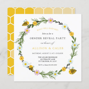 What will baby Bee Gender Reveal Invitation