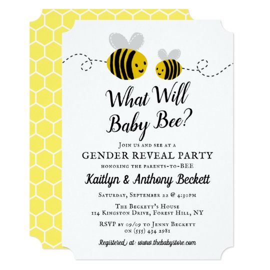 baby bee invitations