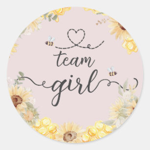 What will baby bee Gender Reveal Prediction Sign Classic Round Sticker