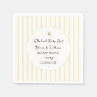 What Will Baby Bee? Gender Reveal Preppy Yellow