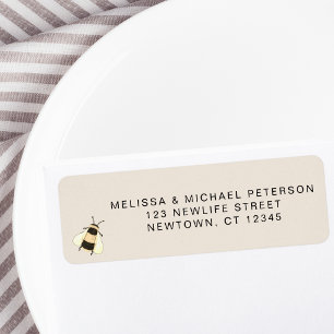 What Will Baby Bee Gender Reveal Return Address Label