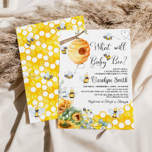What Will Baby Bee Gender Reveal Sunflower Party