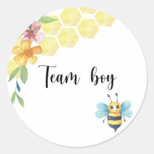 What will baby bee team boy  classic round sticker