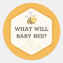 What Will Baby Bee Theme Gender Reveal Yellow Cute