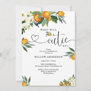 What Will Cutie Be Citrus Lemon Bridal Shower Invitation