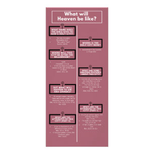 What will Heaven be like? Rack Card