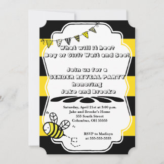 What will it bee? -Gender Reveal Invitation- Invitation