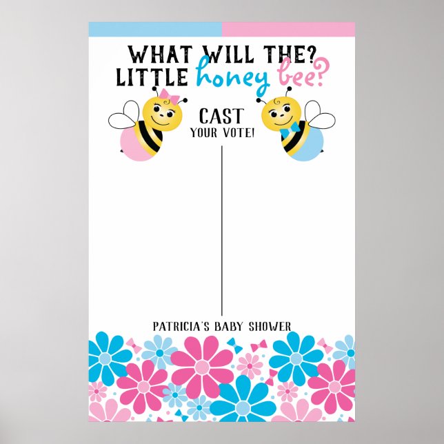 What Will The Little Honey Bee Voting Poster Board (Front)