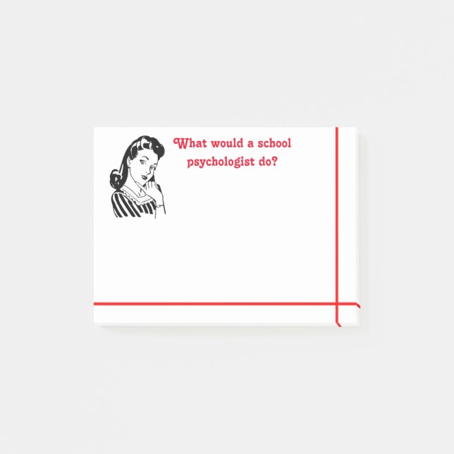 What Would a School Psychologist Do? Sticky Notes (Front)