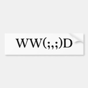 What would Cthulhu Do? B on W text Bumper Sticker