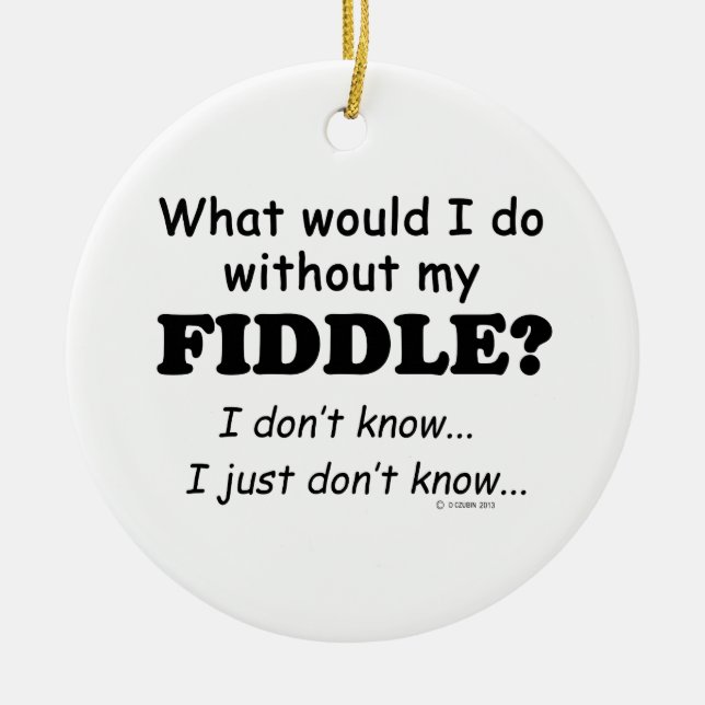 What Would I Do, Fiddle Ceramic Tree Decoration (Front)