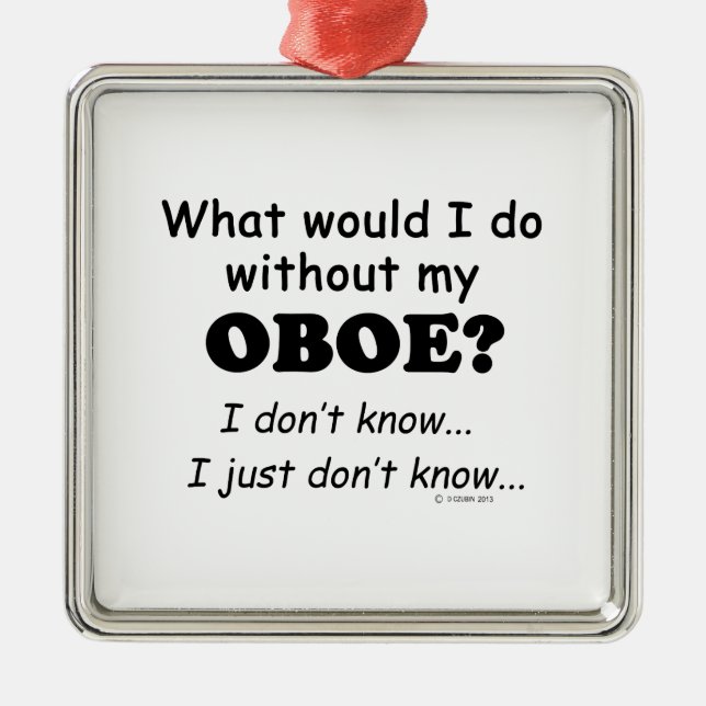 What Would I Do, Oboe Metal Tree Decoration (Front)